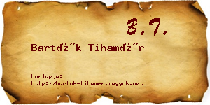 Bartók Tihamér névjegykártya